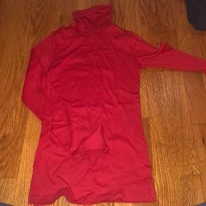 Red stretchy turtle neck